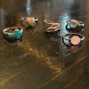 Set of silver rings!